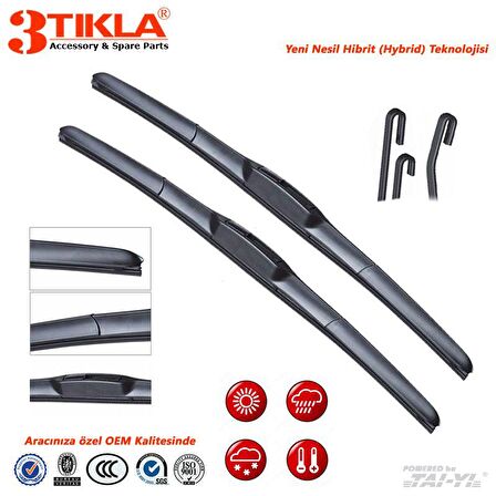 Peugeot 206+ Plus Hibrit Silecek Takımı (2010-2012) 650 mm/400 mm