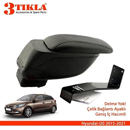 3 Tıkla Hyundai i20 2013 Geniş Hacimli  Delmesiz Çelik Ayaklı Kolçak Kol Dayama