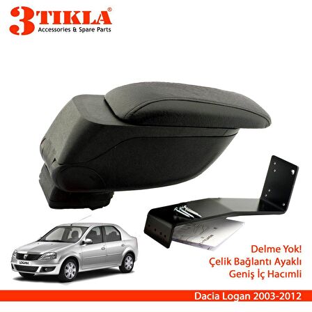 3 Tıkla Dacia Logan Sedan Geniş Hacimli  Delmesiz Çelik Ayaklı  Kolçak Kol Dayama