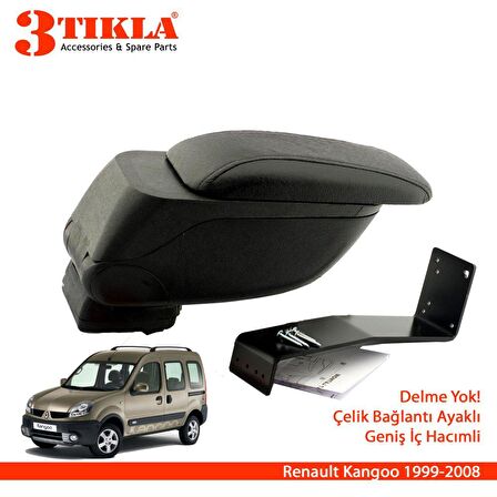 3 Tıkla Renault Kangoo 1999-2008 Geniş Hacimli  Delmesiz Çelik Ayaklı  Kolçak Kol Dayama