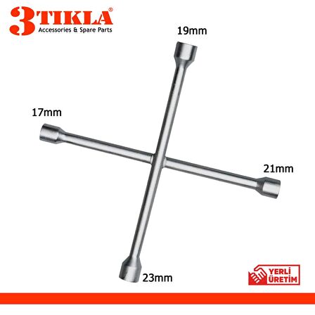 4 lü Çelik Bijon Anahtarı 17mm - 19mm - 21mm - 23mm