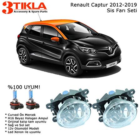 Renault Captur 2013-2019 Beyaz Ampül Sis Farı Seti