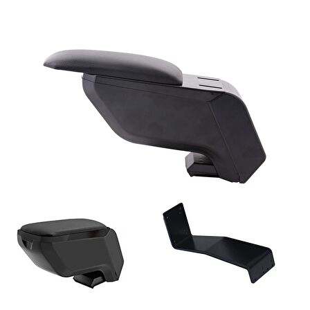 3 Tıkla Hyundai Accent Era 2009 Delmesiz Çelik Ayaklı Siyah Kolçak Kol Dayama