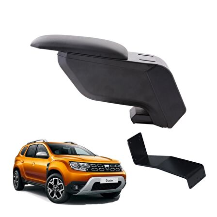 3 Tıkla Dacia Duster 2020 Delmesiz Çelik Ayaklı Siyah Kolçak Kol Dayama
