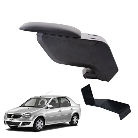 3 Tıkla Dacia Logan Sedan 2011 Delmesiz Çelik Ayaklı Siyah Kolçak Kol Dayama