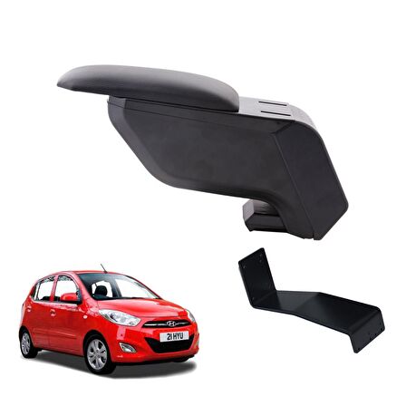3 Tıkla Hyundai i10 2013 Delmesiz Çelik Ayaklı Siyah Kolçak Kol Dayama