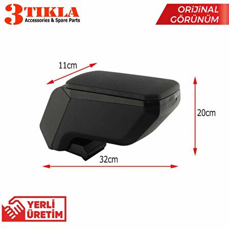 Peugeot 207 2006 Premium HQ Lüks Delmesiz Çelik Ayaklı Siyah Kolçak