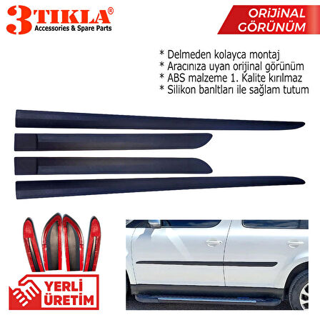 Fiat Egea Sedan Kırılmaz ABS Yan Kapı Koruma Çıtası Siyah 1. Kalite Yerli