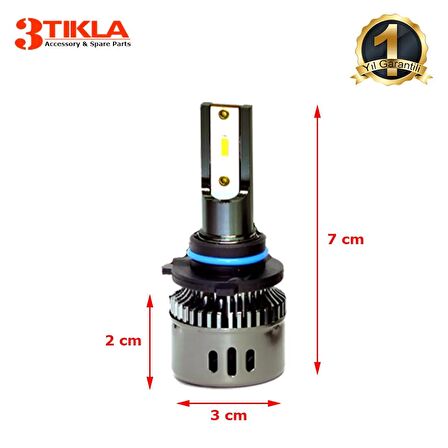 Wise Beyaz HB3 9005 Mini Led Xenon Şimşek Etkili 12000 Lümen