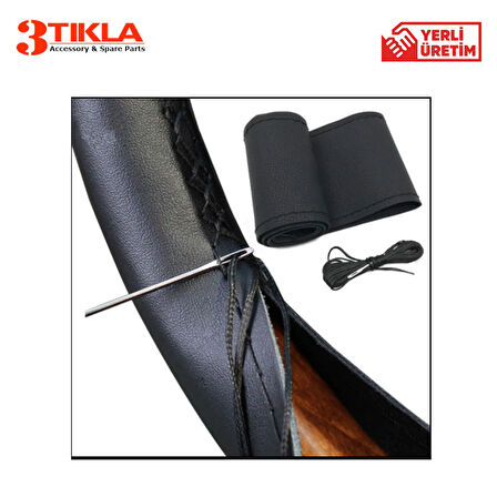 Lüks Set Fiat Palio 2010 Delmesiz Çelik Ayaklı Gri-Siyah Kolçak Kol Dayama, Direksiyon Kılıfı