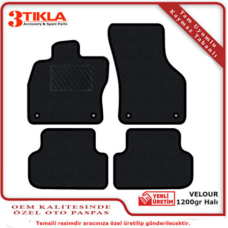 Hyundai i10 2007-2014 Lüks Halı Paspas Seti Siyah