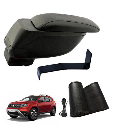3 Tıkla Eko Set Dacia Duster 2019 Geniş Hacimli  Delmesiz Çelik Ayaklı  Kolçak ve Direksiyon Kılıfı