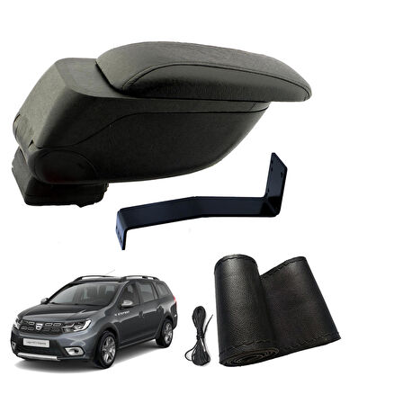 3 Tıkla Eko Set Dacia Logan MCV 2016 Geniş Hacimli  Delmesiz Çelik Ayaklı  Kolçak ve Direksiyon Kılıfı