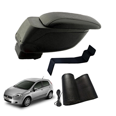 3 Tıkla Eko Set Fiat Grande Punto 2008 Geniş Hacimli  Delmesiz Çelik Ayaklı  Kolçak ve Direksiyon Kılıfı