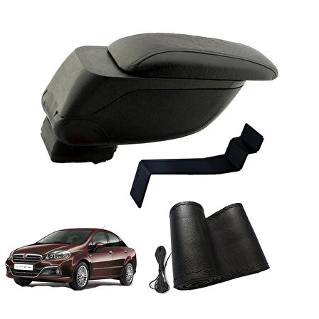 3 Tıkla Eko Set Fiat Linea 2011 Geniş Hacimli  Delmesiz Çelik Ayaklı  Kolçak ve Direksiyon Kılıfı