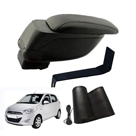 3 Tıkla Eko Set Hyundai i10 2013 Geniş Hacimli  Delmesiz Çelik Ayaklı  Kolçak ve Direksiyon Kılıfı