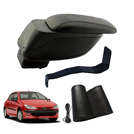 3 Tıkla Eko Set Peugeot 206 2005 Geniş Hacimli  Delmesiz Çelik Ayaklı  Kolçak ve Direksiyon Kılıfı