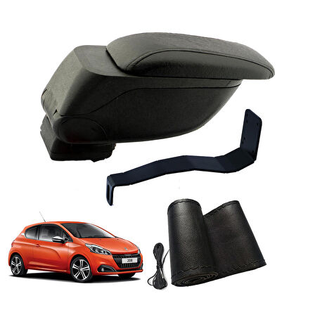 3 Tıkla Eko Set Peugeot 208 2013 Geniş Hacimli  Delmesiz Çelik Ayaklı  Kolçak ve Direksiyon Kılıfı