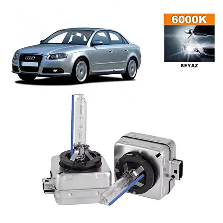 Audi A4 2004-2008 Xenon D1S / D1R 6000K Beyaz HID Xenon Ampul 2 Adet