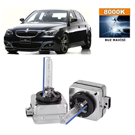 BMW 5 Serisi E60 Xenon D1S / D1R 8000K Buz Mavisi HID Xenon Ampul 2 Adet