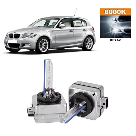 BMW 1 Serisi E87 2003-2012 Xenon D1S / D1R 6000K Beyaz HID Xenon Ampul 2 Adet