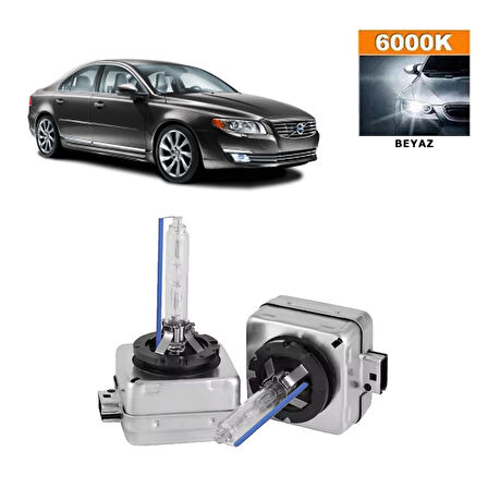 Volvo S80 2006-2016 D1S / D1R 6000K Beyaz HID Xenon Ampul 2 Adet