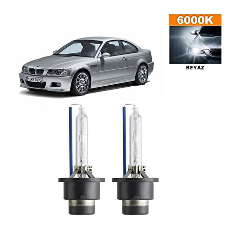 BMW 3 Serisi E46 D2S / D2R 6000K Beyaz HID Xenon Ampul 2 Adet