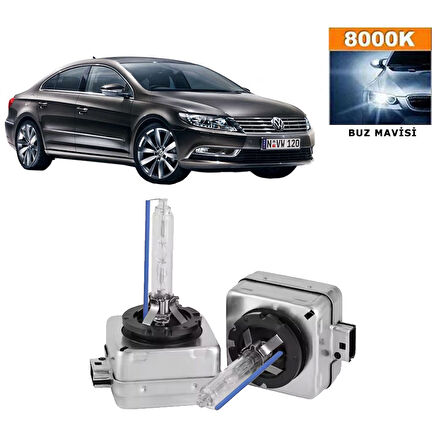 Volkswagen Passat CC 2012-2016 D3S / D3R 8000K Buz Mavisi HID Xenon Ampul 2 Adet