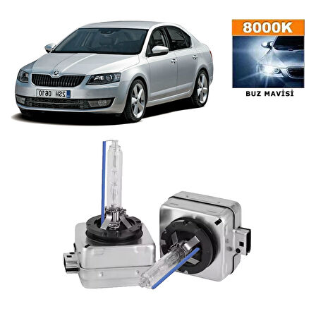 Skoda Octavia III 2013-2015 D3S / D3R 8000K Buz Mavisi HID Xenon Ampul 2 Adet