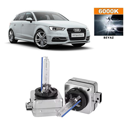 Audi A3 2012-2016 D3S / D3R 6000K Beyaz HID Xenon Ampul 2 Adet