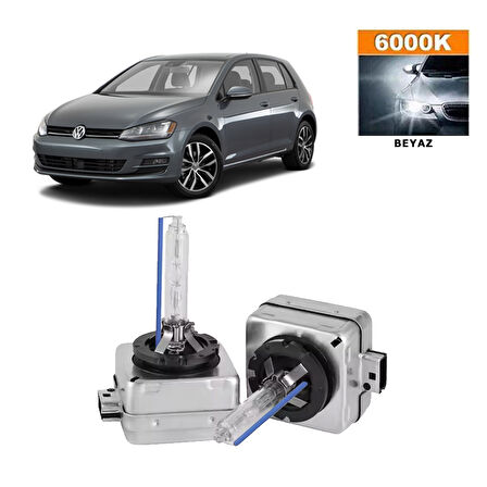 Volkswagen Golf 7 D3S / D3R 6000K Beyaz HID Xenon Ampul 2 Adet