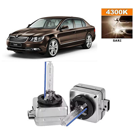 Skoda SuperB 2012-2019 D3S / D3R 4300K Sarı HID Xenon Ampul 2 Adet