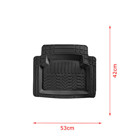 Universal Kesilebilir Promats Serisi 5 Parça 3D Havuzlu Paspas Seti