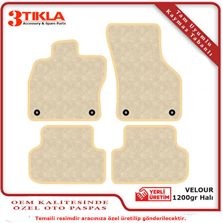 Ford Fiesta 2002-2008 Lüks Halı Paspas Seti bej