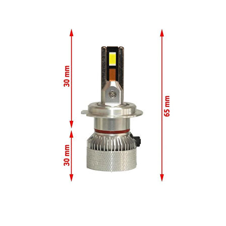 Volkswagen Golf IV 1997-2006 Kısa Far Mini Cosmo Beyaz H7 Mini Led Xenon Şimşek Etkili 15000 Lümen