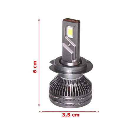 Volvo V70 1996-2005 Kısa Far GT Nano Beyaz H7 Mini Led Xenon Şimşek Etkili 22000 Lümen