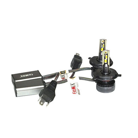 Volvo 760 1988-1990 Far Ampulü GT Nano Beyaz H4 Mini Led Xenon Şimşek Etkili 22000 Lümen