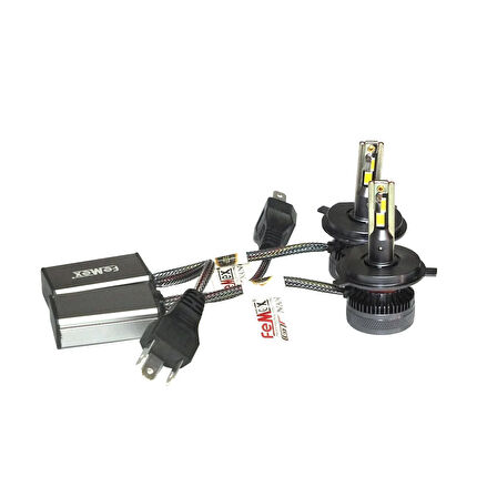 Volvo 240 1974-1993 Far Ampulü GT Nano Beyaz H4 Mini Led Xenon Şimşek Etkili 22000 Lümen