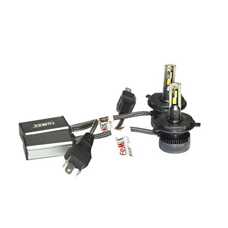 Volkswagen Kaplumbağa 1968-2004  Far Ampulü GT Nano Beyaz H4 Mini Led Xenon Şimşek Etkili 22000 Lümen