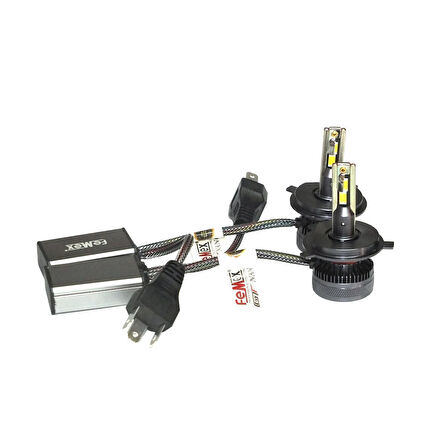 Mercedes SL Serisi R107 1971-1989 Far Ampulü GT Nano Beyaz H4 Mini Led Xenon Şimşek Etkili 22000 Lümen