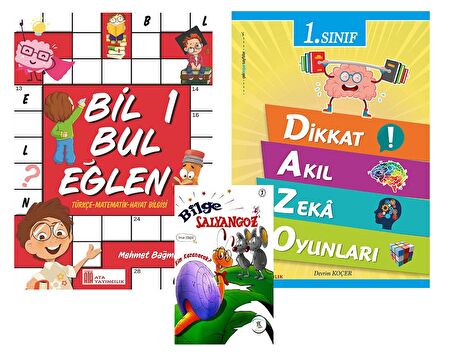 Ata 1.Sınıf Bil Bul Eğlen + Dikkat Akıl Zeka Oyunları