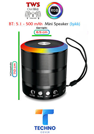 Bluetooth Özellikli Ses Bombası Mini Speaker (KLN-190)