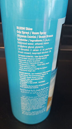 Shine Bloom 375ml x 3 adet oda spreyi (rahat nefes+OKYANUS+Orman meyveli) air freshener