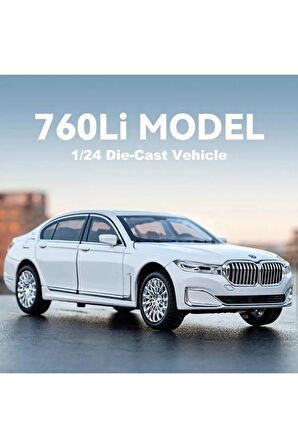 BMW 760Lİ Araba BMW 7 Serisi Araba 1:24 Diecast Metal Model Araba Koleksiyon Araba Sesli Işıklı