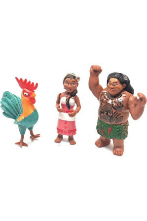 Prenses Moana Figür Oyuncak Seti 8 Parça Oyuncak Moana Figürleri Prenses Figür