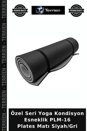 Özel Seri Yoga Kondisyon Esneklik PLM-16 Plates Matı Siyah/Gri