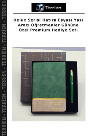 Delux Serisi Hatıra Eşyası Yazı Aracı Öğretmenler Gününe Özel Premium Hediye Seti