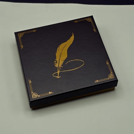 Özel Üretim Özel Yazı Motif Yeşil Renk Defter Kalem Kutulu Set