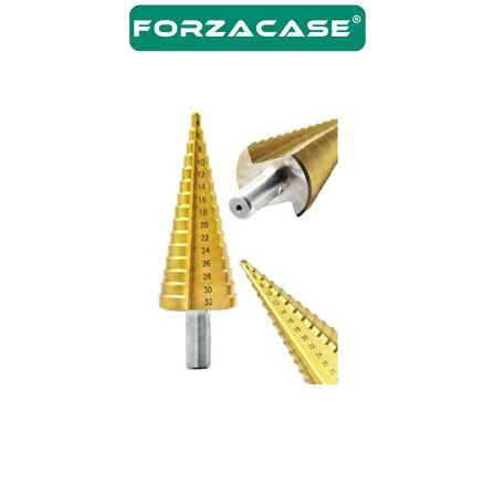 Forzacase 3’lü Paslanmaz Matkap Ucu Kademeli Sac Delme Aparat Seti - FC428