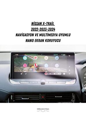 Nissan X-Trail 2022 2023 2024 Navigasyon ve Multimedya Uyumlu Nano Ekran Koruyucu